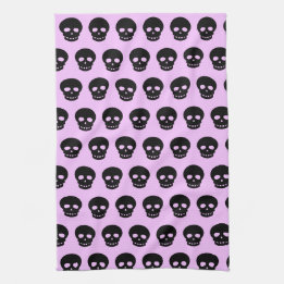 Pano De Prato Lilac Pastel Gótico Skulls