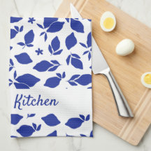 Limões Azuis Italianos Desenhados À Mão Personaliz