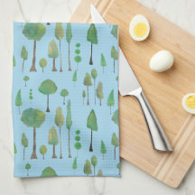 Lindas Árvores de Aquarela