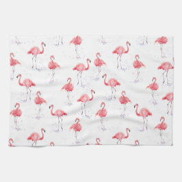 Pano De Prato Lindos flamingos cor-de-rosa