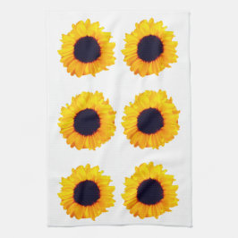 Pano De Prato Lindos girassóis Laranja Negro Amarelo 4Nina
