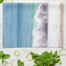 Malibu Gem Breaking Wave Tea Towel