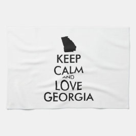 Pano De Prato MANTER CALMA E AMAR GEÓRGIA personalizáveis