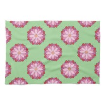 Medalhão Verde-Asiático Pastel Rosa Floral