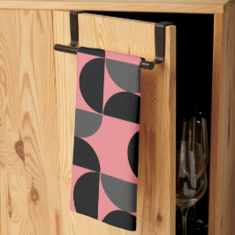 Pano De Prato Médio Século moderno cor-de-rosa preto e cinza