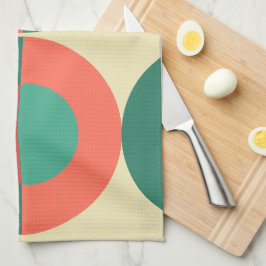 Pano De Prato Mint Modern Coral do Século médio