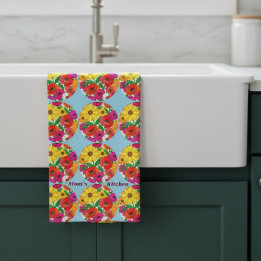 Pano De Prato Mom's Kitchen Retro Flower Dopamine Decor