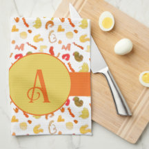 Monograma Formas Coloridas Solteiro Laranja