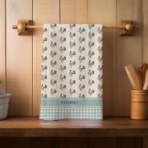 Monograma Rustic Country Checks Rooster | Nome