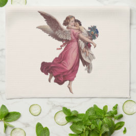 Pano De Prato Natais vintages, Anjo Guardião Vitoriano