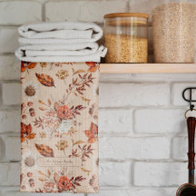 Nome da família elegante floral de outono retrô pe