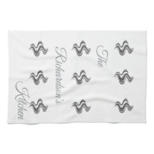 Nome de Família Personalizado Simples Preto e Bran