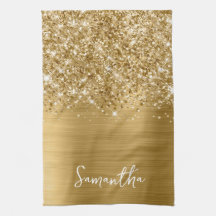 Nome Glam Dourado Espelhado