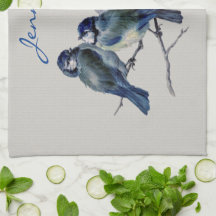 Nome Personalizado de Cor de Água Elegante de Aves