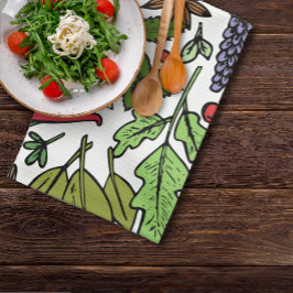 Pano De Prato Nome personalizado do padrão de Especiarias branco