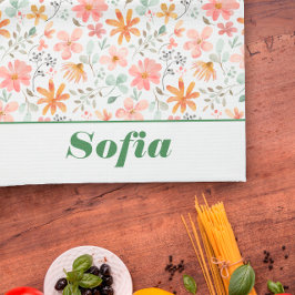 Pano De Prato Nome personalizado do padrão do livro amarelo de f