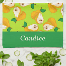 Nome personalizado pera laranja em verde