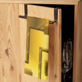 Pano De Prato Ouro abstrato amarelo