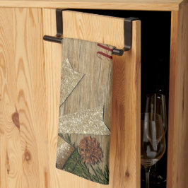 Pano De Prato Ouro do Partido do Natal Verde Deixa a Rússia Verm