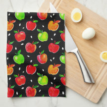 Padrão de Aquarela de Maçãs