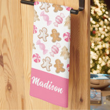 Padrão de Biscoito de Gengibre Rosa Fofo Personali