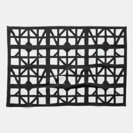 Pano De Prato Padrão de Casa Meia-Timberada na Alemanha Preta e 