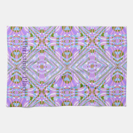 Pano De Prato Padrão de diamante geométrico abstrato caprichoso