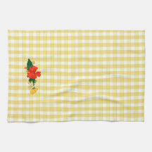 Padrão de flor silvestre simples amarelo tartan