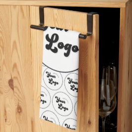 Pano De Prato Padrão de logotipo da empresa personalizada preto 