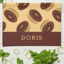 Padrão de rosquinhas castanho-chocolate