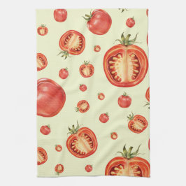 Pano De Prato Padrão de tomate vermelho
