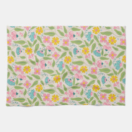 Pano De Prato Padrão Floral primavera a rosa