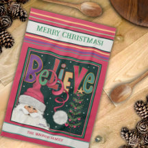 Papais noeis brancos cor-de-rosa personalizados Na