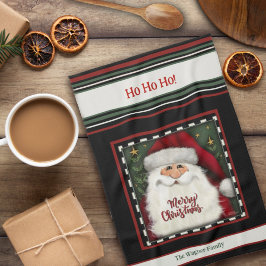 Pano De Prato Papais noeis Brancos Personalizados de Natal