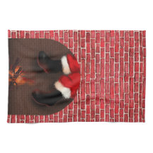 Papais noeis na chaminé