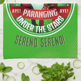 Pano De Prato Parang Sereno Feliz Navidad em GREEN