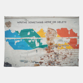 Pano De Prato Parede pintada antiga com grafite