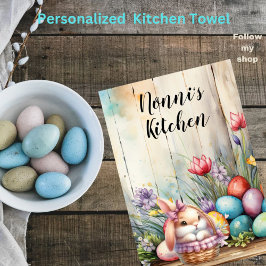 Pano De Prato Páscoa Personalizada da tia-mãe da avó