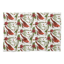 Pássaro Vermelho, folhas ocas, poinsettia, pinheir