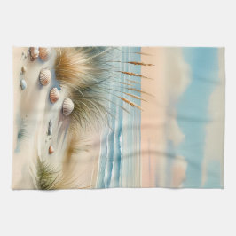 Pano De Prato Pastel Coastal Dunes Watercolor