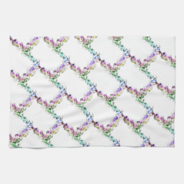 Pano De Prato Pastel Colorida Rainbow Flames Floral Diamond