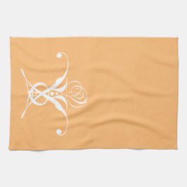 Pano De Prato Peach Retro White Flourish Rosa