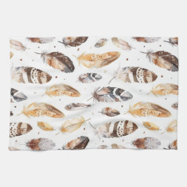 Pano De Prato Penas Nativas Tribais de Creme Castanho