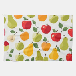 Pano De Prato Pera de Maçãs Vermelhas Vermelhas Elegantes