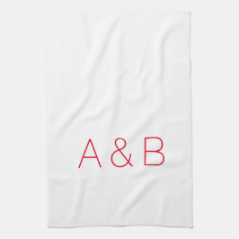 Pano De Prato Personalizar, personalizar o monograma inicial do 