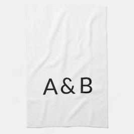 Pano De Prato Personalizar, personalizar o monograma inicial do 