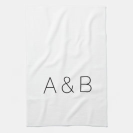 Pano De Prato Personalizar, personalizar o monograma inicial do 