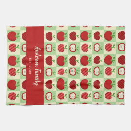 Pano De Prato Personalized Apple Farmhouse Fall Family Decor