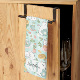 Pano De Prato Personalized Tea & Baker Monogram Kitchen Towels