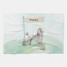 Pet Dog de Poodle da Cinza de Nome Personalizado